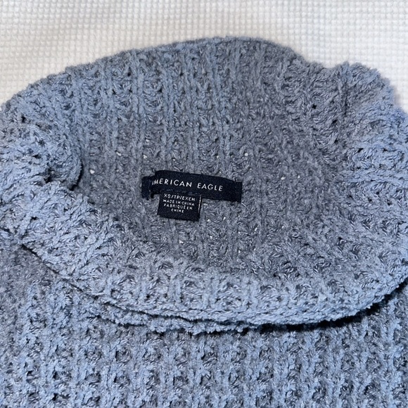 American Eagle Cable Knit Sweater Pullover Size XS Grayish - Picture 3 of 9
